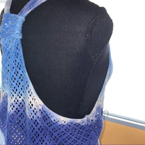 BEACH Cabana net style blues tie dye racer back size M - Picture 8 of 11